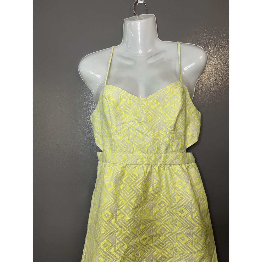 American Eagle Outfitters Yellow Patterned Mini Dress